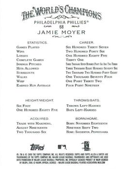 2009 Topps Allen & Ginter #68 Jamie Moyer Back