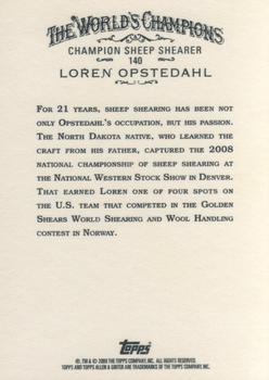 2009 Topps Allen & Ginter #140 Loren Opstedahl Back