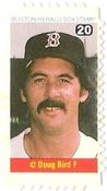1983 Boston Herald SoxStamps #20 Doug Bird Front