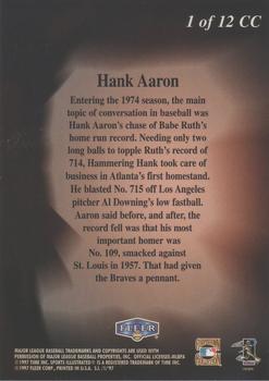 1997 Sports Illustrated - Cooperstown Collection #1 CC Hank Aaron Back