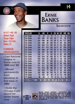 1999 Sports Illustrated Greats of the Game #14 Ernie Banks Back