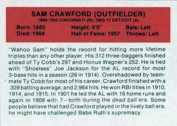 1987 Hygrade All-Time Greats #NNO Sam Crawford Back
