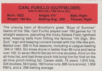 1987 Hygrade All-Time Greats #NNO Carl Furillo Back