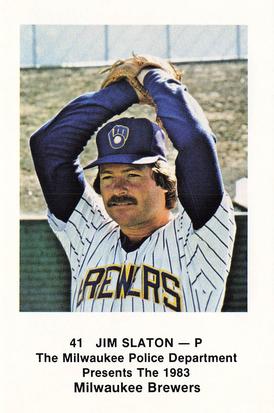 1983 Milwaukee Brewers Police #NNO Jim Slaton Front