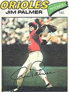 1977-78 Venezuelan Winter League Stickers #160 Jim Palmer Front