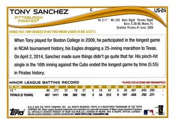 2014 Topps Update #US-24 Tony Sanchez Back