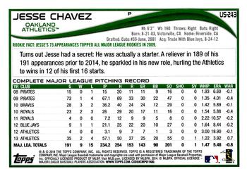 2014 Topps Update #US-243 Jesse Chavez Back