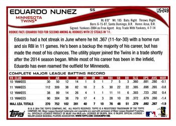 2014 Topps Update #US-249 Eduardo Nunez Back