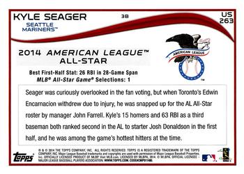 2014 Topps Update #US-263 Kyle Seager Back