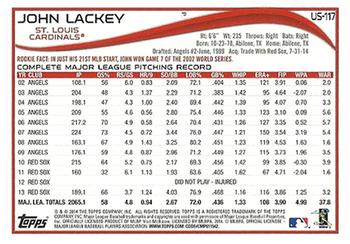 2014 Topps Update #US-117 John Lackey Back