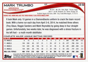 2014 Topps Update #US-32 Mark Trumbo Back