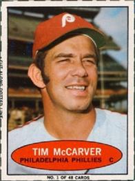 1971 Bazooka Numbered Test #1 Tim McCarver Front