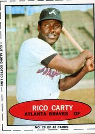 1971 Bazooka Numbered Test #28 Rico Carty Front