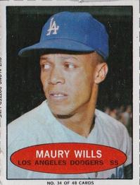 1971 Bazooka Numbered Test #34 Maury Wills Front