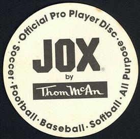 1985 Thom McAn Jox Discs #NNO Benny Ayala Back