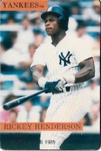 1989 Phoenix Baseball Magnetables #NNO Rickey Henderson Front