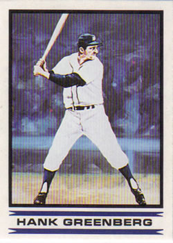 1986 Sports Design Detroit Tigers #6 Hank Greenberg Front