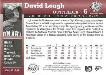 2010 MultiAd Pacific Coast League Top Prospects #19 David Lough Back