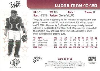 2010 MultiAd Pacific Coast League All-Stars #16 Lucas May Back
