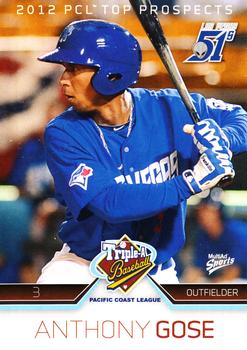 2012 MultiAd Pacific Coast League Top Prospects #11 Anthony Gose Front