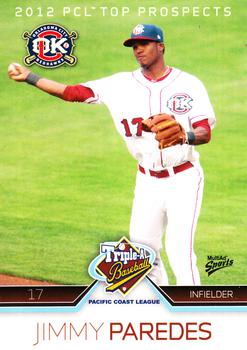 2012 MultiAd Pacific Coast League Top Prospects #19 Jimmy Paredes Front