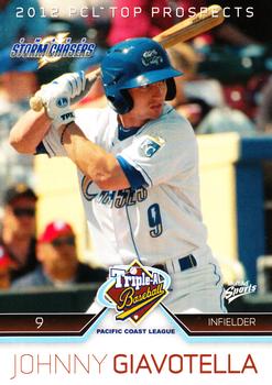 2012 MultiAd Pacific Coast League Top Prospects #20 Johnny Giavotella Front