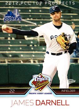2012 MultiAd Pacific Coast League Top Prospects #34 James Darnell Front