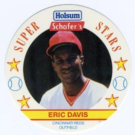 1989 Holsum Schafers Discs #7 Eric Davis Front