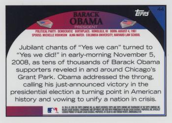 2009 Topps Chrome #44 Barack Obama Back