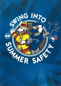 2014 Toronto Blue Jays Fire Safety #NNO www.sparky.org Back