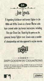 2009 Upper Deck Goodwin Champions - Mini #84 Joe Lewis Back
