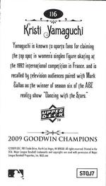 2009 Upper Deck Goodwin Champions - Mini Foil #116 Kristi Yamaguchi Back