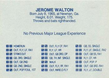 1989 Grand Slam Dice Game Light Blue (unlicensed) #NNO Jerome Walton Back