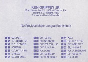 1989 Grand Slam Dice Game Pink & Blue (unlicensed) #NNO Ken Griffey Jr. Back