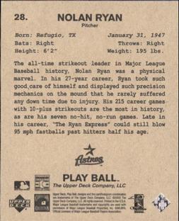 2003 Upper Deck Play Ball - 1941 Series #28 Nolan Ryan Back