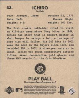 2003 Upper Deck Play Ball - 1941 Series #63 Ichiro Back