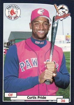 2000 Blueline Q-Cards Pawtucket Red Sox #18 Curtis Pride Front
