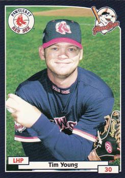 2000 Blueline Q-Cards Pawtucket Red Sox #30 Tim Young Front