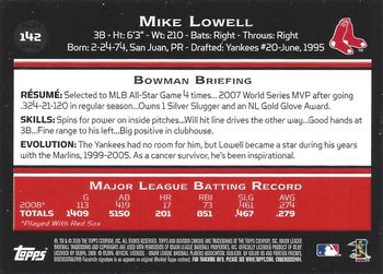 2009 Bowman Chrome #142 Mike Lowell Back