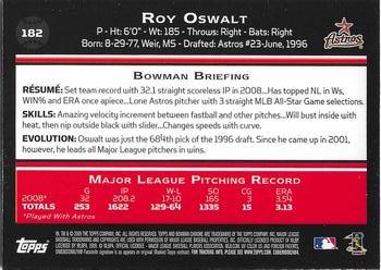 2009 Bowman Chrome #182 Roy Oswalt Back