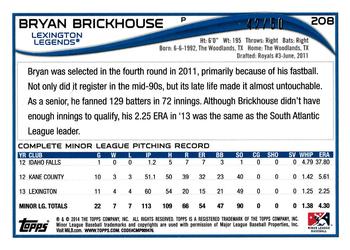 2014 Topps Pro Debut - Gold #208 Bryan Brickhouse Back