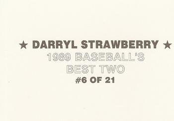 1989 Baseball's Best Two (unlicensed) #6 Darryl Strawberry Back