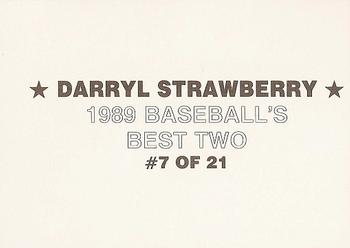 1989 Baseball's Best Two (unlicensed) #7 Darryl Strawberry Back