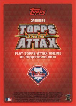 2009 Topps Attax - Silver Foil #NNO Brad Lidge Back