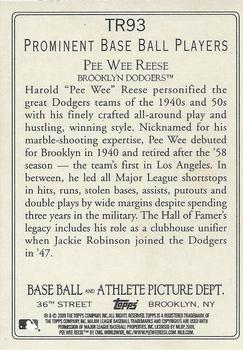 2009 Topps - Turkey Red #TR93 Pee Wee Reese Back