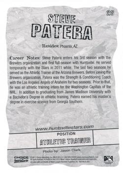 2013 Choice Huntsville Stars #28 Steve Patera Back