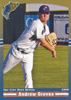 2008 Grandstand Tri-City Dust Devils #11 Andrew Groves Front