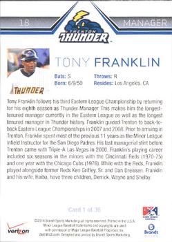 2014 Brandt Trenton Thunder #1 Tony Franklin Back
