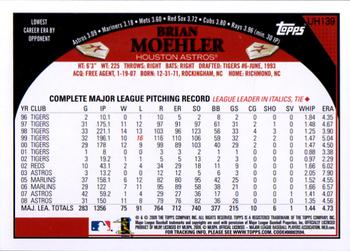 2009 Topps Updates & Highlights #UH139 Brian Moehler Back