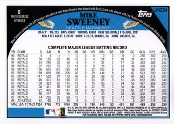 2009 Topps Updates & Highlights #UH234 Mike Sweeney Back